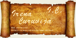 Irena Ćuruvija vizit kartica